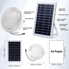 Solar Ceiling Lights-Indoor Outdoor, Daytime & Dimmable 1000LM Solar Shed Lig…