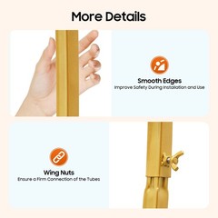 210cm Heart Shaped Gold Metal Balloon Arch Stand Frame Display Kit For Wedding