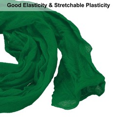 15Pcs Stocking Flower Fabric 65cm/26″ for DIY Mesh Flowers Making, Dark Green