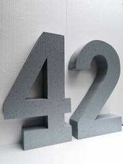 Polystyrene Number 60cm Decoration Wedding Birthday Coloured Choice Letter DIY