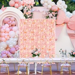 Artificial Flower Wall 5ftx3.74ft Peach – HN-LJ-12-Pink Flower Wall5.15