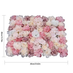 12PCS Artificial Flower Wall Panel Wedding Valentine’s Rose Decorations 40*60CM