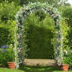 7.9FT Lightweight Metal Arch Wedding Garden Bridal Party Arbor Arches Prom Decor