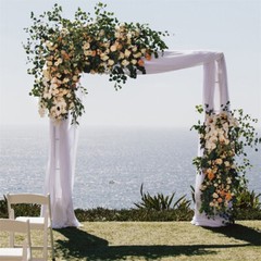 81″ Rustproof Metal Garden Arch Wedding Arbour Archway Outdoor Climbing Trellis