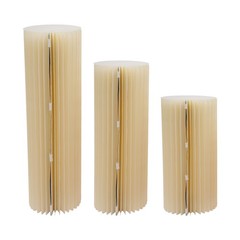 3pcs Foldable Cardboard Columns Display Cylinder Flowers Stand for Wedding Decor