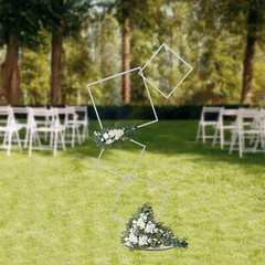 Square Iron Flower Stand for Weddings, Events, and Home Decor