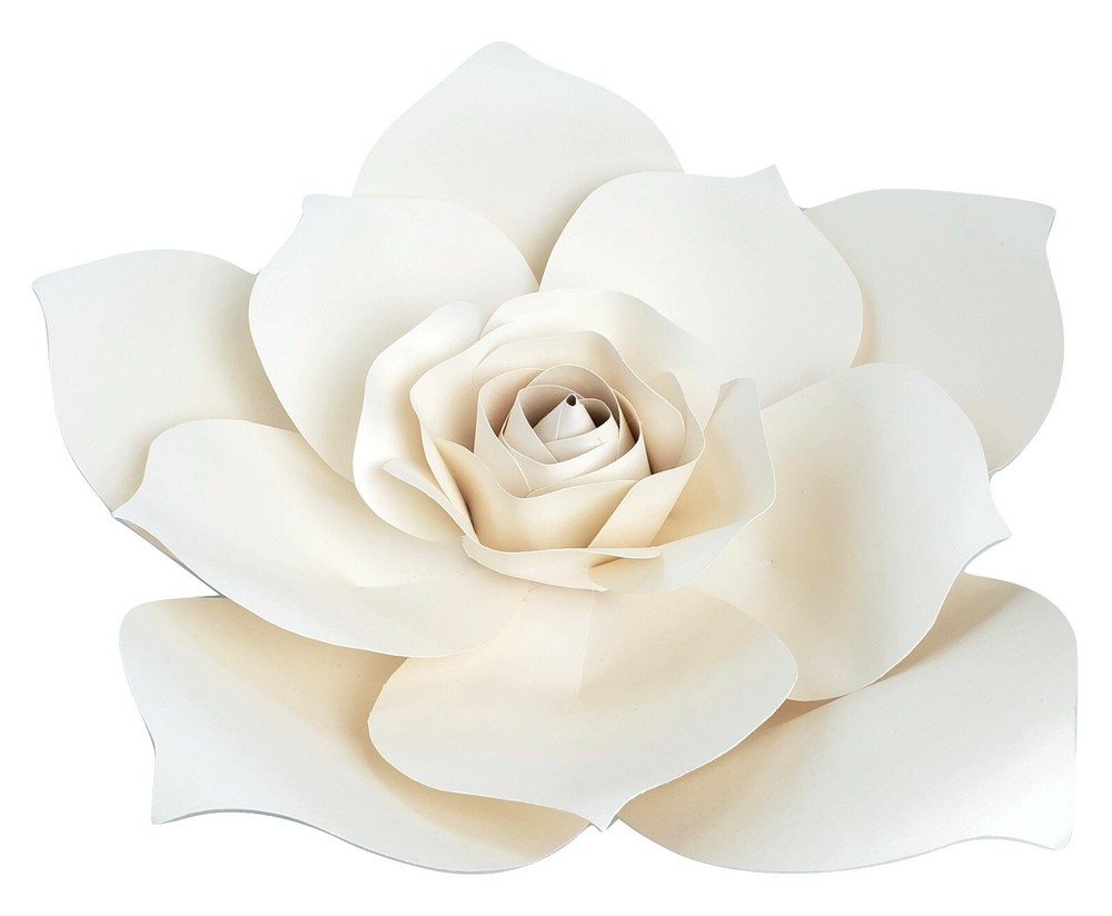 Decor In The Box – Cream Handmade Paper Flower 12 inch Fully Assembled 
