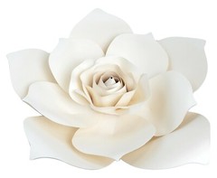 Decor In The Box – Cream Handmade Paper Flower 12 inch Fully Assembled 