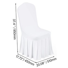 Uimoso 30PCS White Stretch Spandex Chair Covers for Wedding, Parties, and Dining