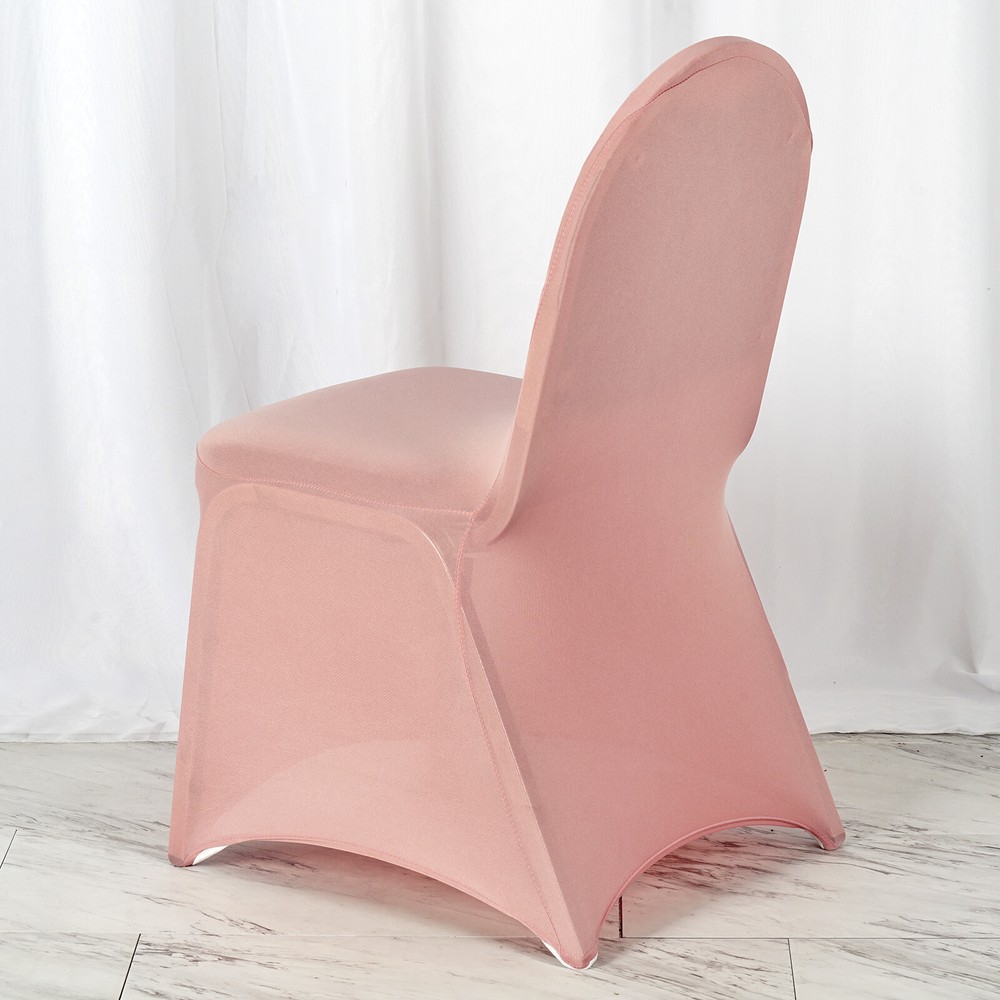 10 Dusty Rose Spandex Fitted Banquet Chair Covers Wedding Reception Decorations