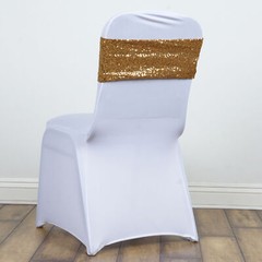 75 Spandex Sequined CHAIR SASHES Ties Wraps Wedding Party Decorations SALE