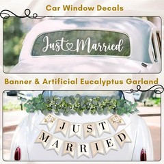 Weather-Resistant 33 Pc Just Married Car Decoration Set for Stylish Weddings