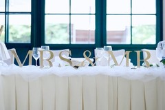 MR & MRS Wedding Crop, 80x11cm, Sweetheart Table, Choose Your Color