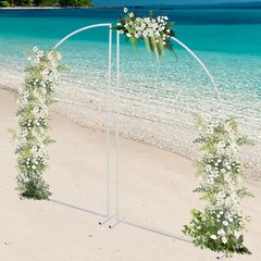 Set Of 2 White Carbon Steel Freestanding Wedding Arches 1.8 m