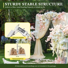 10x10ft Heavy Duty Pipe and Drape Kit Photography Backdrop Stand Telescopic Pipe