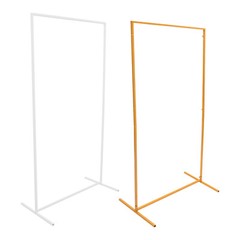 3 Packs Wedding Flower Arch Backdrop Stand Square Balloon Photo Stand Gold/White
