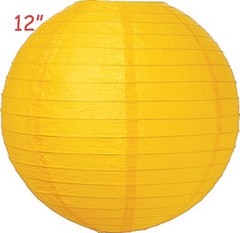 12 Yellow 12″ Paper Chinese Lantern Lamp Wedding Party Decoration DIY Supplies