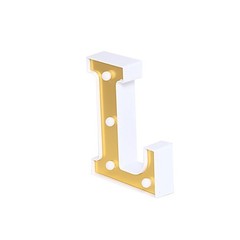 6″ tall GOLD L LED Lighted Marquee Letters Sign Party Wedding Events Decorations