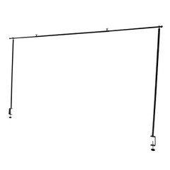 3.28ft Tall Over the Table Rod Stand Adjustable Black Metal Table Clamp Stand