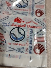 Baseball Tablecloth Baseball 87x 51 Inches ? Plastic Covering All Over Baseball
