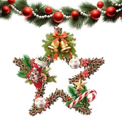 4pcs Wire Wreath 13.8 Inch Star Metal Wreath Form for Crafts Floral Wire Wrea…