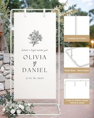 Wedding Welcome Sign Stand Welcome to our Wedding Sign Holder White Easel Stand