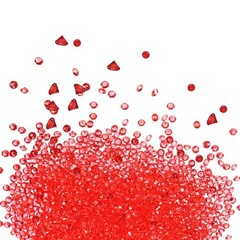 9000-Pack Fake Diamonds Crystal, 4.5mm Mini Clear Acrylic Gems [Deep Red]