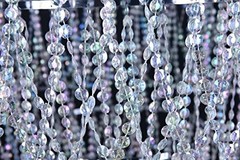 4 Tiers Large Wedding Chandelier, Faux Crystal Iridescent Beaded 24″W x 36″H