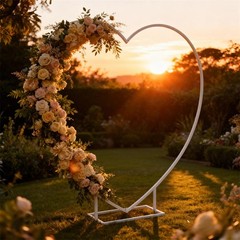 7.2ft Heart Arch Shaped Wedding Stand for Proposal Engagement Party Decorations