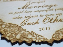 Custom Wedding Plaque – “Perfect Marriage Is Two Imperfect People”