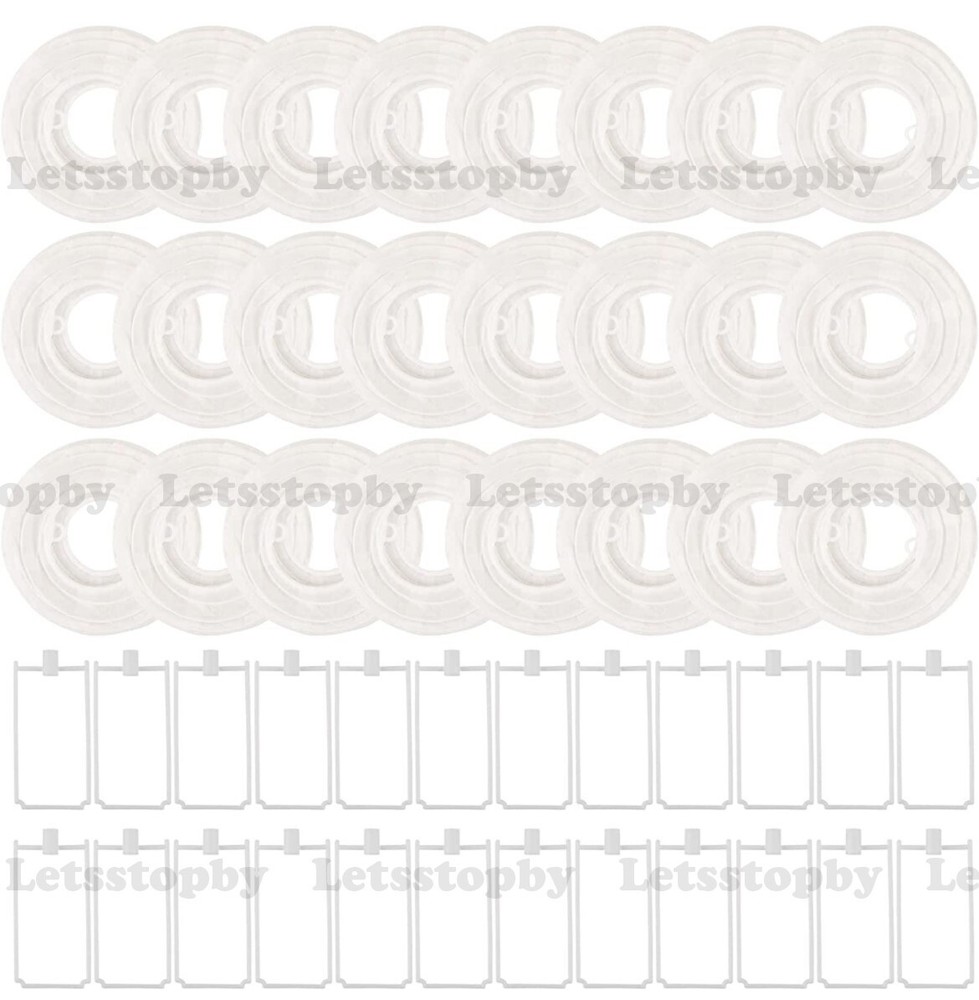 24X White 4″ Paper Chinese Lantern Lamp Shade Wedding Party Decoration Supplies