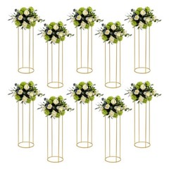 for Tables Tall 3.28ft Metal Flower Stand Decor Set for Weddings Party Gold