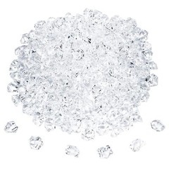 1000 Pack 1 Inch Clear Acrylic Fake Ice Cubes Display for Home Wedding Decor