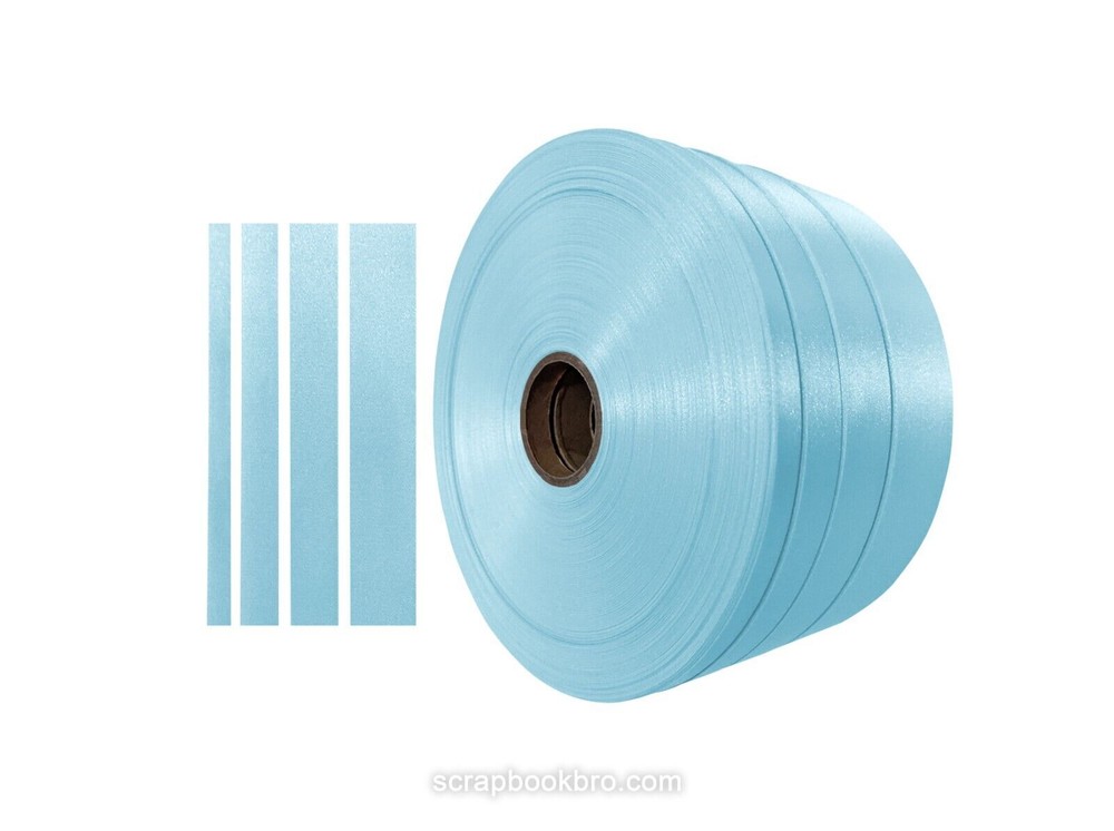 Sky Blue 10mm 16mm 25mm 40mm Satin Ribbon For Scrapbooking Wrap Decorations