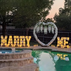 Large Light Up Marry Me Sign Premium LED Letter Decor Table Backdrop