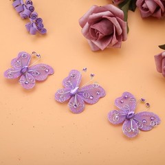 Yosoo Health Gear Wire Mesh Glitter Butterflies 24Pcs Sheer Wedding Decor