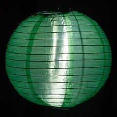 24″ Dark Green Nylon Lantern, Durable Hanging Decoration
