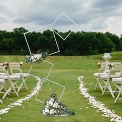 Metal Flower Frame Square Garland Plants Display Stand Weddings Backdrop Decor