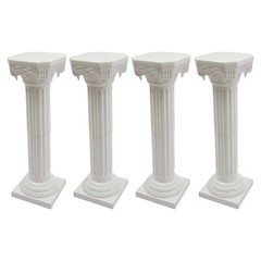 White Roman Pillar Columns Set of 4 European Style Event Decor Model 1607