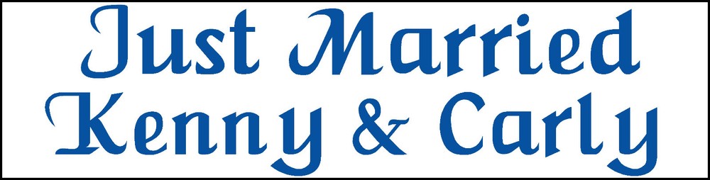 Personalized Just Married Magnets Vehicle Car Wedding Signs 4″ x 16″ Set of 2