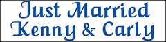 Personalized Just Married Magnets Vehicle Car Wedding Signs 4″ x 16″ Set of 2