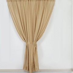 8 ft x 8 ft NATURAL Faux Burlap Backdrop Drape CURTAIN PANEL Party Decorations