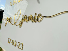 Acrylic 3D Welcome Wedding Horizontal Signage – Style 2