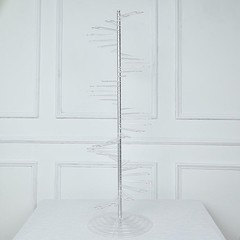 4.5 ft CLEAR Acrylic Spiral Champagne GLASSES HOLDER Flutes Display Stand Party