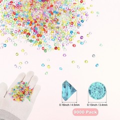 18000-Pack Fake Diamonds Crystal, 4.5mm Mini Clear Acrylic Gems [Multicolor]