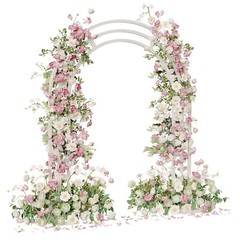 Heavy Duty Square Tube Iron Wedding Arch Backdrop Stand Garden Pergola Frame US