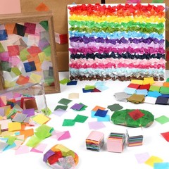 Simetufy 5400 Pcs 1 Inch Tissue Paper Squares, 36 Assorted 1 x 1 Inch, berry