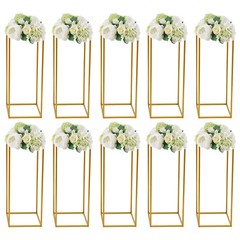 10PCs Gold Flower Stand for Wedding Table Centerpieces 23.62inch Tall Wedding
