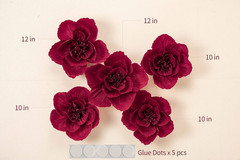 12″ 3D Paper Flower Decoration for Party, Wedding Decoration, Background Wall, N