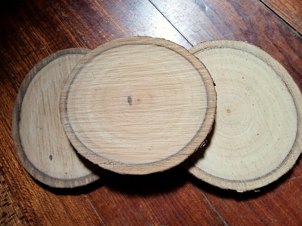 14cm natural tree trunk wood slice craft wedding table centre piece 